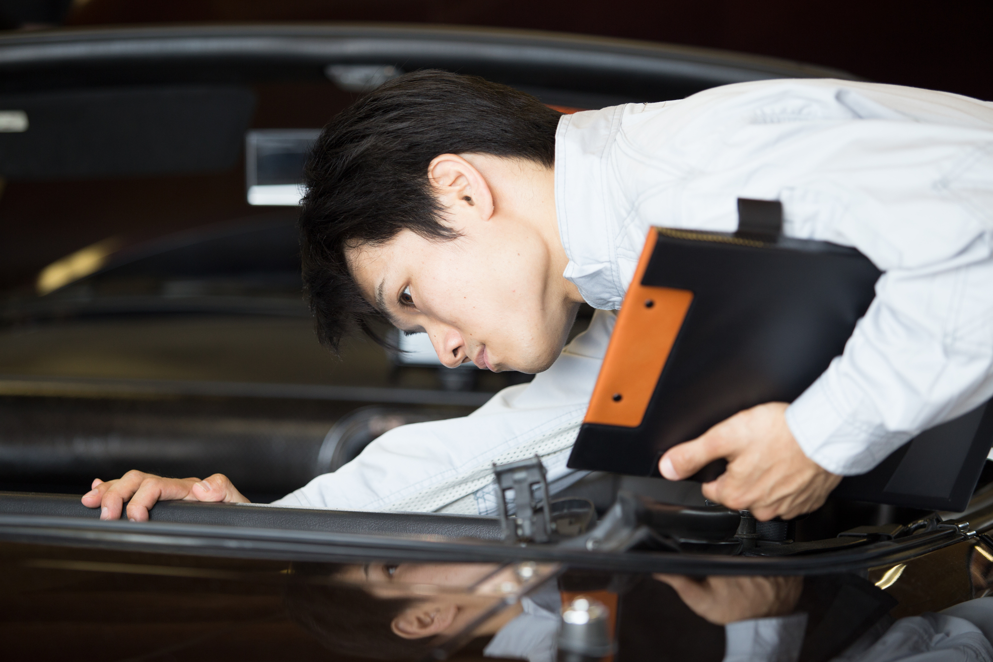 整備主任　作業の様子